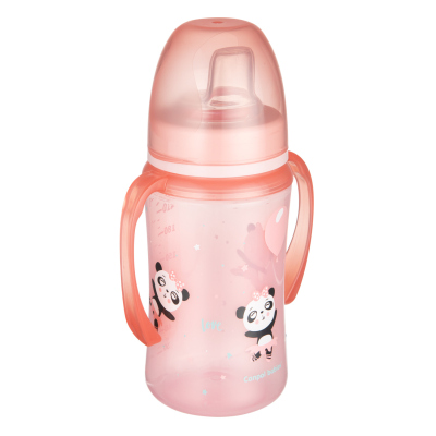 Canpol babies Tréninkový hrníček EXOTIC ANIMALS 240ml růžový