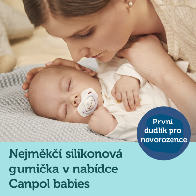 Canpol babies set symetrických silikonových dudlíků Light touch 6-18m ROYAL BABY modrý