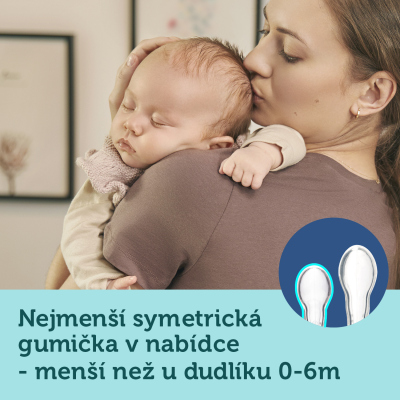 Canpol babies Set symetrických silikonových MINI dudlíků 0-2m SLEEPY KOALA