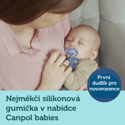 Canpol babies Set symetrických silikonových dudlíků Light touch 0-6m PURE COLOR zelený