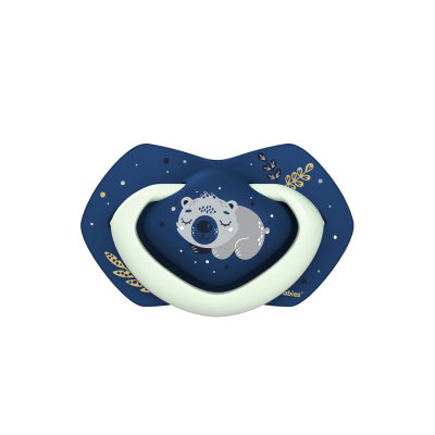 Canpol babies Set symetrických silikonových dudlíků Light touch 18m+ SLEEPY KOALA modrý