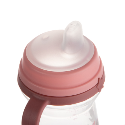 Canpol babies Hrneček se silikonovým pítkem FirstCup BONJOUR PARIS 150ml růžovýý