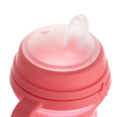 Canpol babies Hrneček se silikonovým pítkem FirstCup 150ml růžový