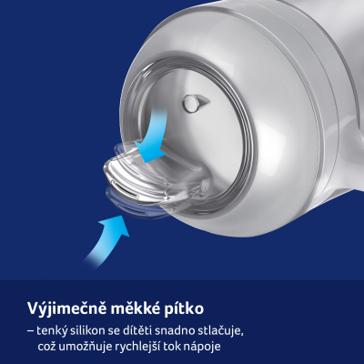 LOVI První hrneček s pítkem 150 ml modrý