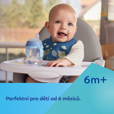 Canpol babies Hrneček se silikonovým pítkem FirstCup 150ml růžový