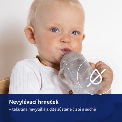 LOVI První hrneček se slámkou a závažím HARMONY 150ml