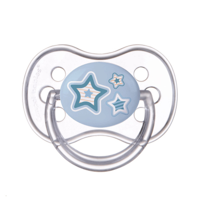 Canpol babies Dudlík 18m+ silikonový symetrický NEWBORN BABY modrý