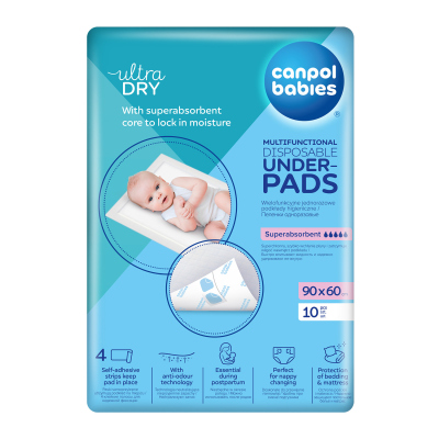 Canpol babies Multifunkční hygienické podložky lepicí 90x60cm 10ks