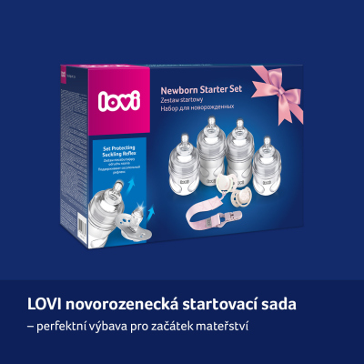 LOVI Novorozenecká startovací sada BABY SHOWER holka