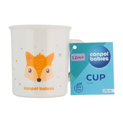 Canpol babies Plastový hrneček CUTE ANIMALS 170ml liška