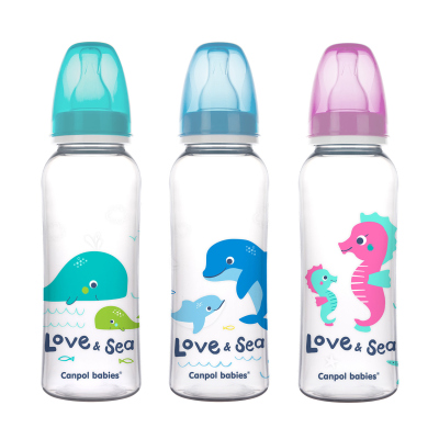 Canpol babies Lahev s potiskem LOVE&SEA 250ml