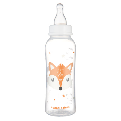 Canpol babies Lahev úzkohrdlá CUTE ANIMALS 250ml liška