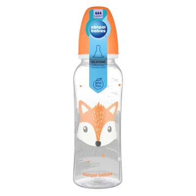 Canpol babies Lahev úzkohrdlá CUTE ANIMALS 250ml liška