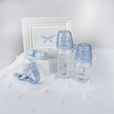 LOVI Lahev skleněná 250ml BABY SHOWER kluk