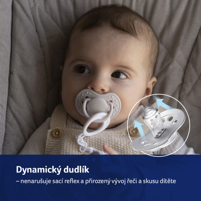 LOVI Silikonový dynamický dudlík 0-3m HARMONY 2pcs