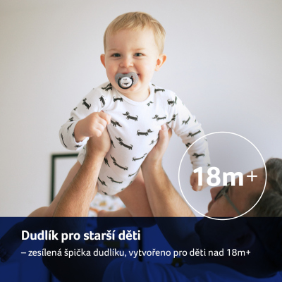 LOVI Dudlík silikonový dynamický SALT&PEPPER 0-3m 2ks