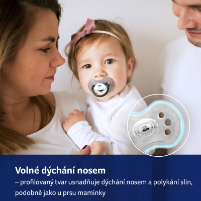 LOVI Dudlík silikonový dynamický SALT&PEPPER 3-6m 2ks