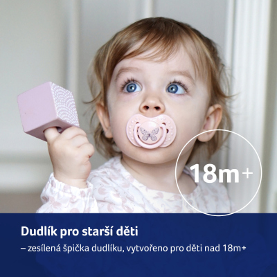 LOVI Dudlík silikonový dynamický BOTANIC 6-18 m 2ks holka