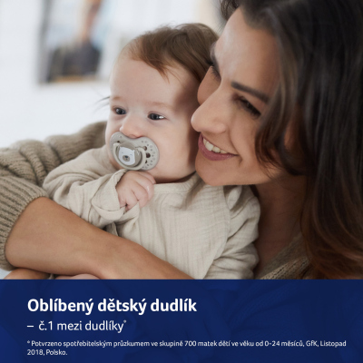 LOVI Dudlík svítící silikonový dynamický mini BUDDY BEAR 0-2m 2ks