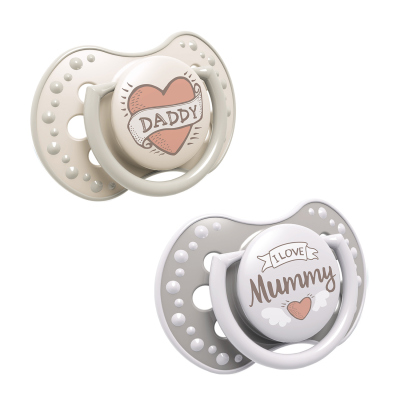 LOVI Dudlík silikonový dynamický I LOVE 0-6m 2ks