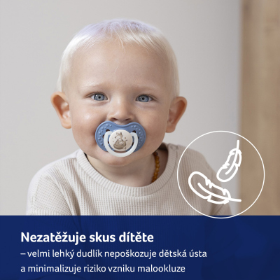 LOVI Dudlík silikonový dynamický NIGHT&DAY 0-6m 2ks kluk