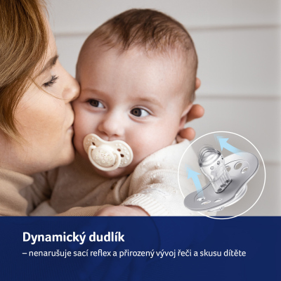 LOVI Dudlík silikonový dynamický BLOSSOM 0-6m 2ks holka
