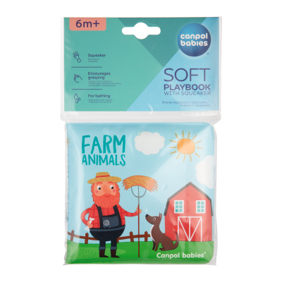 Canpol babies Knížka měkká pískací Farma