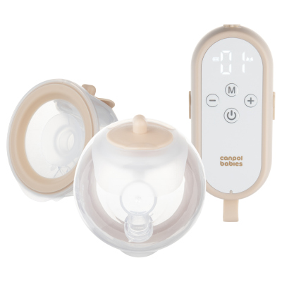 Canpol babies Dvojitá elektrická hands-free odsávačka mateřského mléka do podprsenky SmartSense