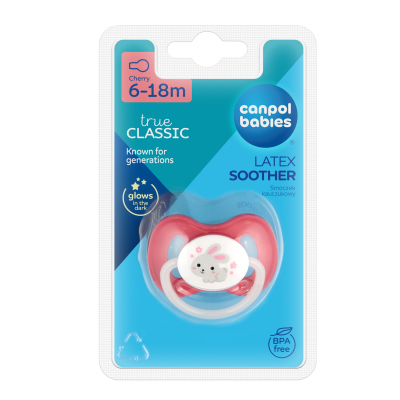 Canpol babies Dudlík kaučukový třešinka BUNNY&COMPANY 6-18m 1ks růžový