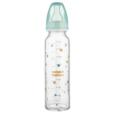 Canpol babies Lahev skleněná s úzkým hrdlem TOYS 240ml