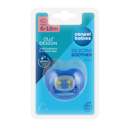Canpol babies Dudlík silikonový třešinka 6-18m LOVE&SEA