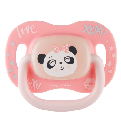 Canpol babies Dudlík silikonový třešinka EXOTIC ANIMALS 18m+ 1ks panda