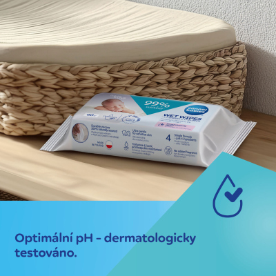 Canpol babies Dětské vlhčené ubrousky 99% vody 60ks