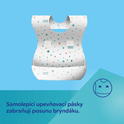Canpol babies Bryndák voděodolný jednorázový s kapsou 10ks