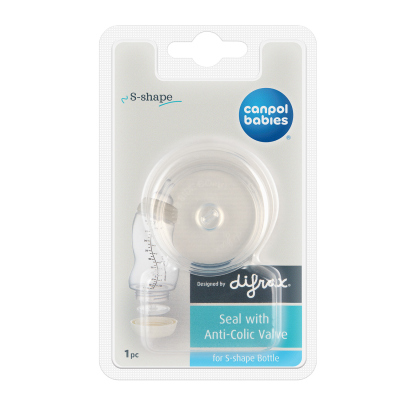 Canpol babies Náhradní těsnění s antikolikovým ventilem k lahvi S-shape 2 ks