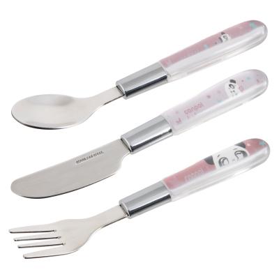 Kovový příbor 3 ks bílý