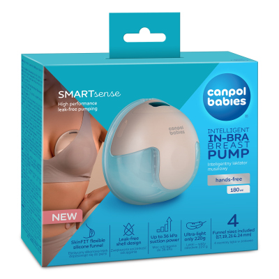 Canpol babies Elektrická hands-free odsávačka mateřského mléka do podprsenky SmartSense