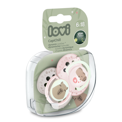 LOVI Dudlík silikonový dynamický CAPICHILL 6-18m 2ks holka