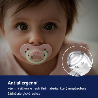 LOVI Dudlík silikonový dynamický CAPICHILL 6-18m 2ks holka