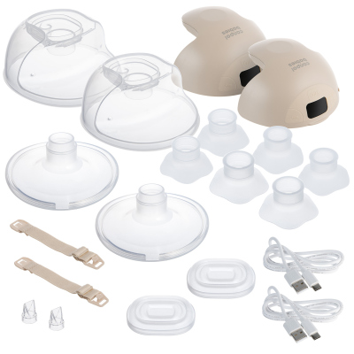 Canpol babies Dvojitá elektrická hands-free odsávačka mateřského mléka do podprsenky SmartSense