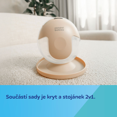 Canpol babies Dvojitá elektrická hands-free odsávačka mateřského mléka do podprsenky SmartSense