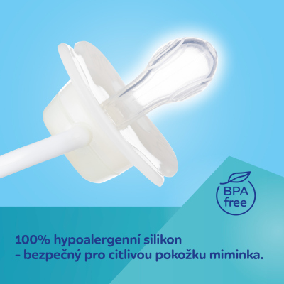 Canpol babies Dudlík svítící silikonový symetrický LOVE MUM&DAD 6-18m 2ks