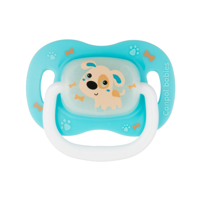 Canpol babies Dudlík 18m+ silikonový symetrický BUNNY&COMPANY modrý