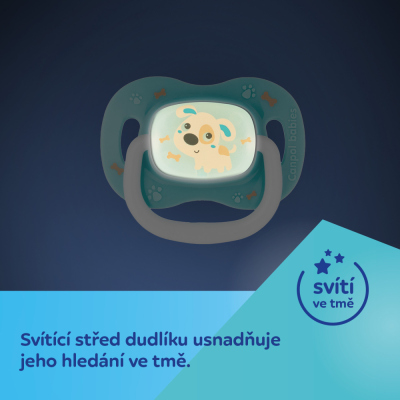 Canpol babies Dudlík 18m+ silikonový symetrický BUNNY&COMPANY modrý