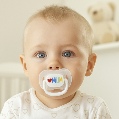 Canpol babies Dudlík svítící silikonový symetrický LOVE MUM&DAD 0-6m 2ks