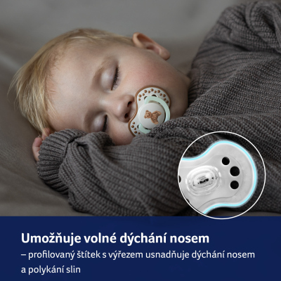 LOVI Dudlík svítící silikonový dynamický TEDDY LOVE  0-6m 2ks