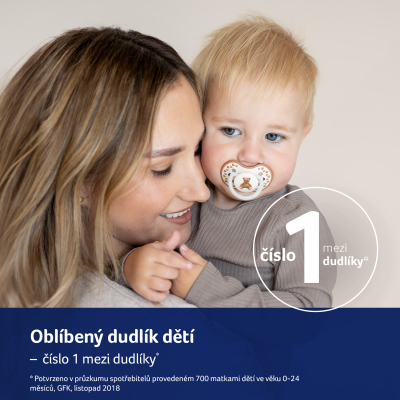 LOVI Dudlík svítící silikonový dynamický TEDDY LOVE  0-6m 2ks