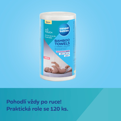 Canpol babies Jednorázové bambusové ručníky 120 ks
