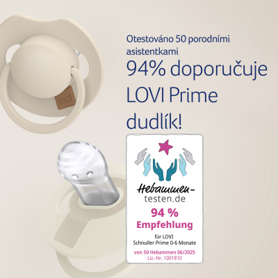 LOVI Dudlík silikonový dynamický PRIME 0-6m 1ks Coconut