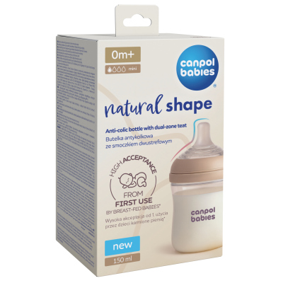 Canpol babies Lahev antikoliková Natural Shape 150ml